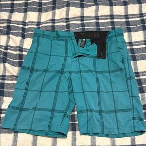 Teal Plaid Men's OPFlex board shorts size 32